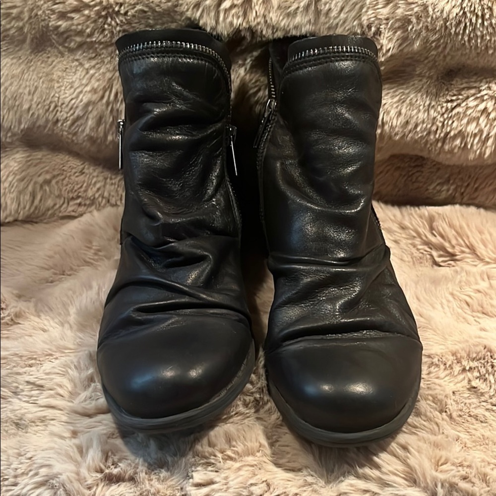Miz Mooz Black Ankle Boots with Classic Design